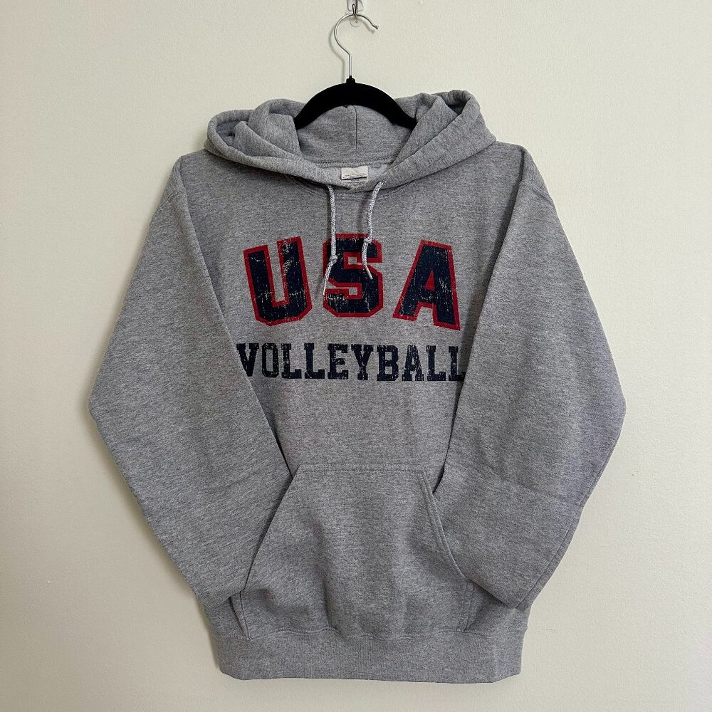 USA Volleyball Hoodie Gray S